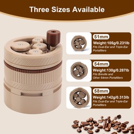 ShanSon WDT Espresso Tool with Brush Base Coffee Powder Distributor Needle WDT Tool for Barista Coffee Bar Espresso Distribution Tool,58mm,Khaki&Brown