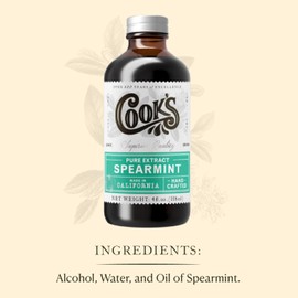 Cook's, Spearmint Extract for Baking, Candies, Chocolates, Tea, Beverages, 8 oz