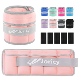 Adjustable Ankle Weights for Women Men 1–6lbs Pair Leg/Wrist/Arm Weight Straps with Removable Weight for Yoga, Walking, Running, Aerobics, Gymnastics, Physical Therapy, Pink