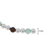 AeraVida Vibrant Multicolor Stones 925 Sterling Silver Stretchable Elastic Bracelet