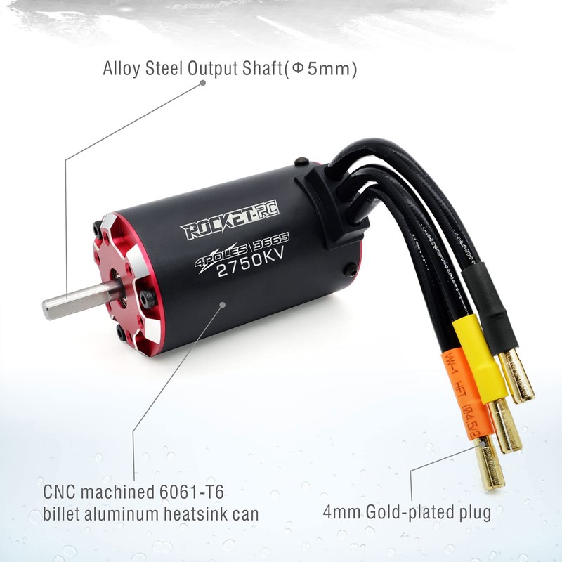 Surpass Rocket V2 Supersonic 3665 2750kv RC BL Motor, 4