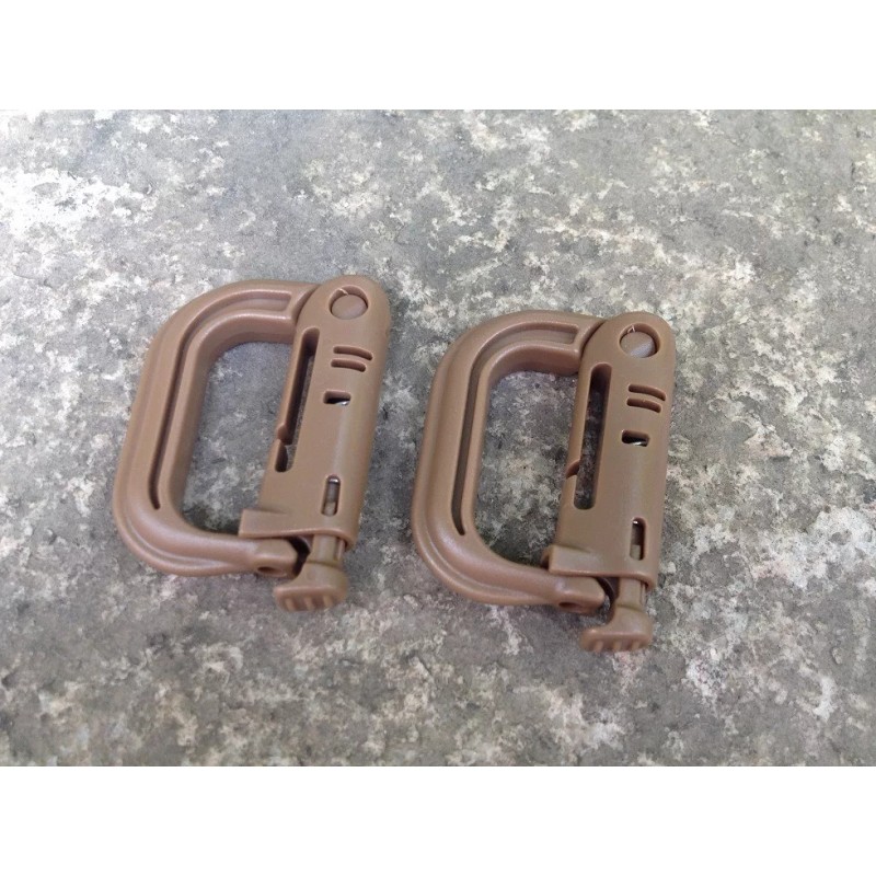 Estuchelandia 2 Pzas Mosquetón Molle Grillete Clip Edc Táctico Llavero