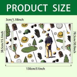 ORIGACH Golf Cart Seat Covers, Microfiber Comfortable Golf Cart Seat Blanket, Summer Club Golf Cart Towel Seat Covers for 2-Person Seats, Golf Cart Accessories, 78.5 x 130cm