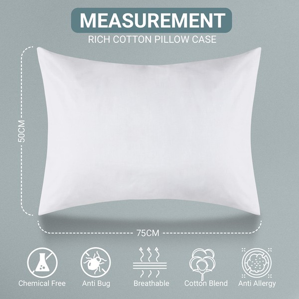 Premier Bedding Pillow Cases 4 pack - Egyptian Cotton 200