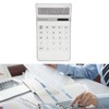 Calculator Solar Battery Powered Transparent Large Keys LCD Display Office