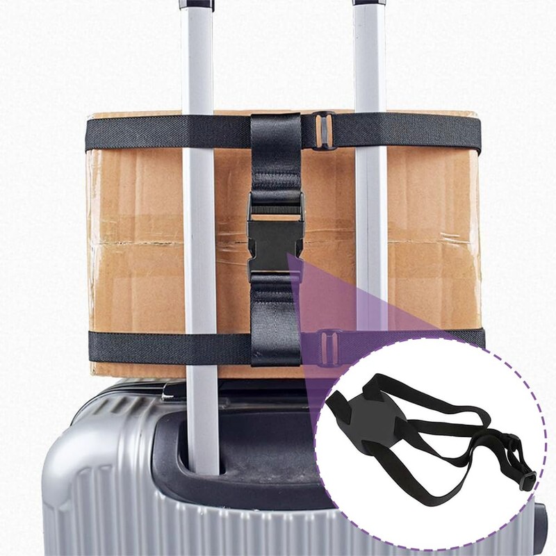Davfiecn Luggage Straps Bag Bungees Travel Suitcase Elastic Strap Belt