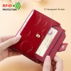 Noble and elegant women's leather wallet, sequins, detachable ID card
