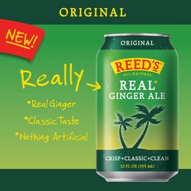 Reed's Real Ginger Ale, All-Natural Classic Ginger Ale Made with Real Ginger (8pk- 12oz cans)