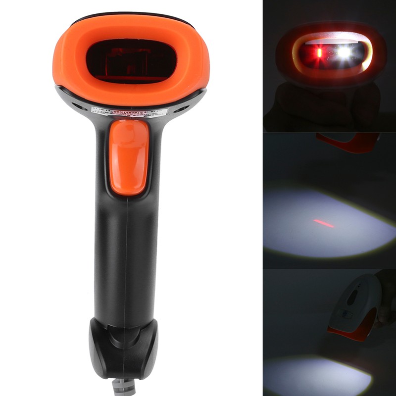 Barcode Scanner 1D Dimensional Wired Laser Automatic Scanning Label Reader