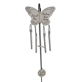 NAN BUTTERFLY WIND CHIME MEMORIAL / GRAVESIDE TRIBUTE.