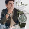 Lancardo Analog Quartz Watch with Woven Nylon Band Calendar Luminous