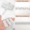 Elastic Sequin Trim, 1.2 Inch 3 Row Flat Glitter Paillette