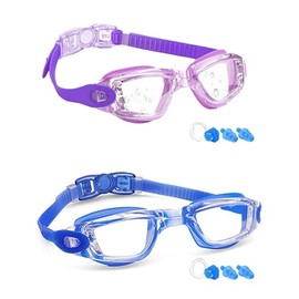 Kids Swim Goggles, 2 Packs Swimming Goggles for Kids Girls Boys and Child Age 4-16