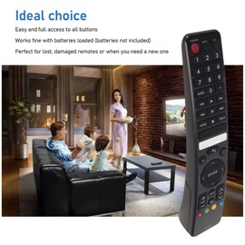 GOWENIC Mando a Distancia de TV para Sharp, Mando a Distancia de Repuesto para Televisión con Función de Voz para Sharp 4T C70BK2UD 4T C60BK2UD 2T C50BG1X 2T C42BG1I 2T C42BE1T 4T C60BK1X