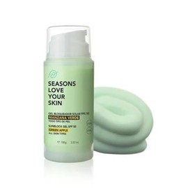 Seasons love your skin kit protector solar manzana verde FPS 50 bloqueador facial 100 g + stick en barra retoque 15 ml
