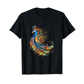Peacock Native American Indian Tribes Art Indigenous T-Shirt