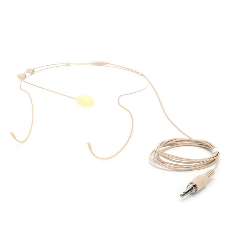 Earhook Microphone 3.5mm Male Screw Lock Double Earhook Microphone for