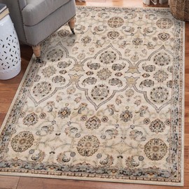 Luxe Weavers Ivory 8x10 Oriental Area Rug