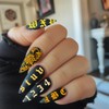 beinkmake 3Pcs Flame Nail Stamping Plate Letter Number Leaves Nail