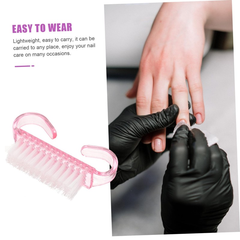 Beavorty 6pcs Nail Scrub Brush Comfortable Handle Cleaning Brushes for