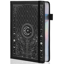 TIEFOSSI Bullet Dotted Journal Notebook, 160gsm Numbered Thick Paper, A5 Hardcover Dotted Grid Diary for Women Men Work Writing, Bullet Journaling, Drawing