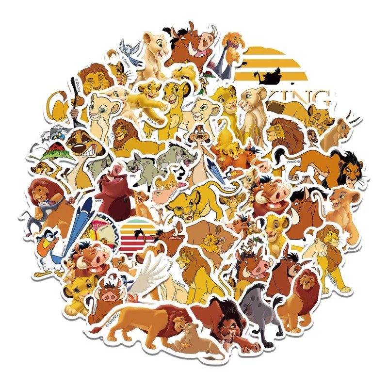 El Rey León Película 50 Calcomanias Stickers Pvc Contra Agua