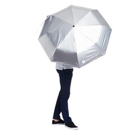 Solbari Compact Sun Protective Umbrella UPF 50+ UV Protection, Ultra-Light & Travel-Friendly, Reflective Sun Protection for Beach, Picnics, & Outdoor Festivals - Black - 46 inch