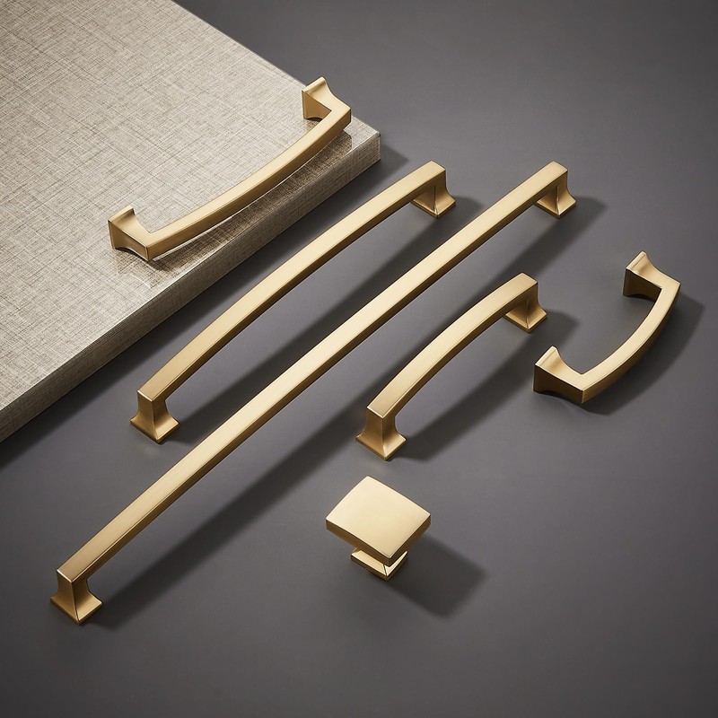 TUNNY 10 Pack Cabinet Handles-Champagne Bronze 5"/128mm Screw Spacing Drawer