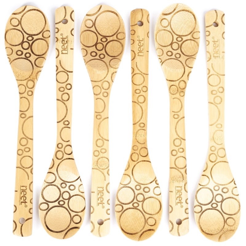 Neet Bamboo Wooden Cooking & Serving Utensils, kitchen utensils, 6