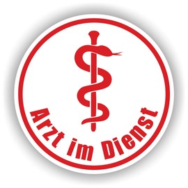 folien-zentrum - Doctor in Service 8.5 x 8.5 cm - High-Quality Sticker Car Tuning - Funny Sayings - Decal for Car - Car Sticker - Sticker Bomb - Made in Germany 184 (1)