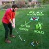 Golf Pong – Backyard Golf Game with 16 Chipping Velcro