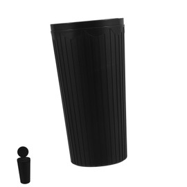 Ciieeo Multifunctional Car Trash Can with Cup Holder Separate Wet and Dry Compartments Leak Car Garbage Bin for Clean and Organized Vehicle Interior