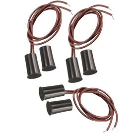 3 Sets Magnetic Reed Switch RC-33 NC Recessed Wired Door Window Alarm, with Lead Wire Magneti Door Switch, Magnetic Contact Sensor, for Home Security and Burglar Alarm Brown