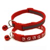 Red Dog Collars for Small Dogs with Bell, 2-Pack Basic