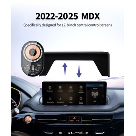 Masergogo Wireless Charging car Phone Holder for Acura MDX 2022-2025 Accessories 12.3 inch Screen Fixed Clip,360° Rotation car Phone Mount Compatible with MagSafe