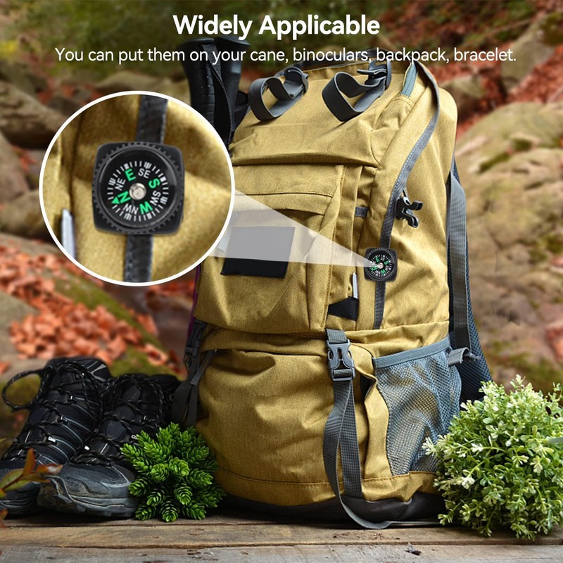 25PCS Button Compass Survival, Watch Band Compass, Mini Compass, Watch