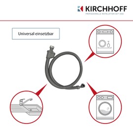 KIRCHHOFF 98657230 Washing Machine Hose 2.5 m, Inlet Hose with 3/4 Inch x 3/4 Inch Female Thread for Washing Machine or Dishwasher, Water Hose with Aquastop
