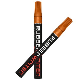 AUTOMOTIVATED ColorLugs RubberWriter Paint Pen for Car Tires | Oil-Based Marker for Tire Lettering | Waterproof Ink | Fast Drying | Medium Size Tip | Apply at Home | Color: Orange | Pack of 2 Pens
