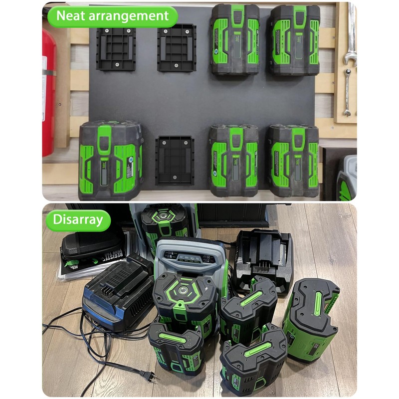 POBNRA 4 Pack Battery Holder Wall Mount Compatible with EGO