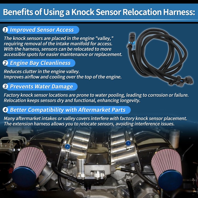 RATCHROLL for Gen 3 LS Knock Sensor Extension Relocation Harness