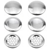 9 Piece Sink Overflow Cover Stainless Steel Bathtub Overflow Overflow