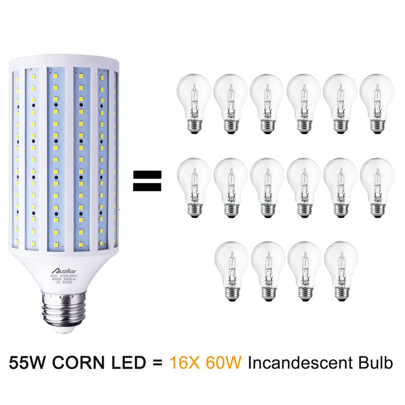 Auzilar 55W LED Corn Light Bulb (E39 Large Mogul Base)