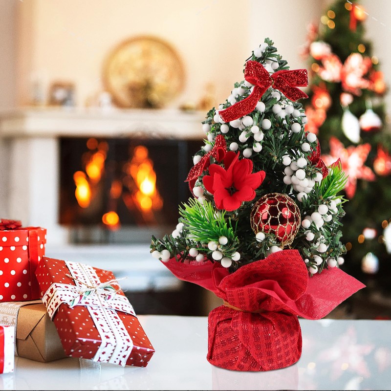 Pack of 3 Small Mini Christmas Trees Artificial Christmas Trees