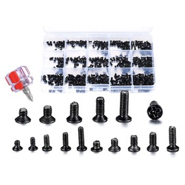 M2 M2.5 M3 Micro Screw Assortment, Flat Round Phillips Screws, Laptop PC Computer HDD M.2 SSD Repair Screws Kit - 450 Pieces with Screwdriver