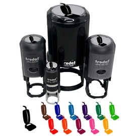 Upright Vacuum Cleaner Cleaning Self-Inking Rubber Stamp Ink Stamper for Stamping Crafting Planners - 1/2 Inch Mini - Lime Green Ink