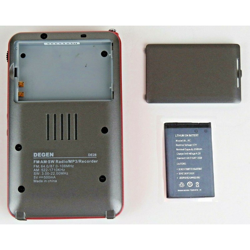 DEGEN DE28 Rechargeable AM FM ShortWave Radio Voice Recorder MP3
