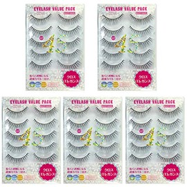 Eyelash VP-45x5 Value Pack, Set of 5 (Cross Elegance)