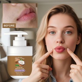 Coconut Oil Facial Hair Removal Cream for Women Contains natural oils for the face No irritation to the chin and upper lip Gentle and painless for all skin types / 여성용 코코넛 오일 페이셜 제모 크림 천연 오일이 함유된 얼굴 턱 윗입술 자극 없음 모든 피부 타입의 순하고 통증 없는