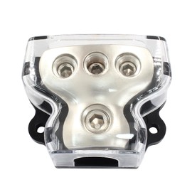 Bonsicoky 3 Way Amp Power Distribution Block, 0 Gauge in 4/8/10 Gauge Out Amp Distribution Block Splitter for Car Boat Audio(1 in 3 Out)