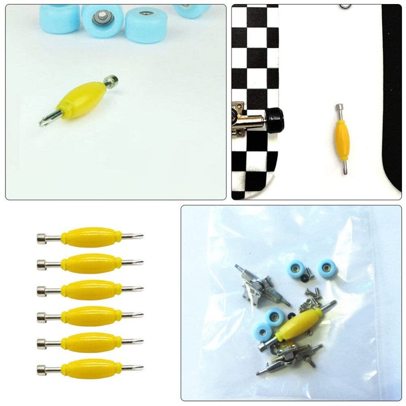 ibasenice 6pcs Mini Fingerboard Repair Screwdriver Double End Screwdriver Tool